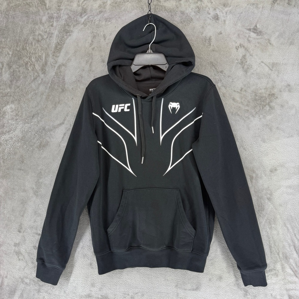 Venum UFC Hoodie Womens Large Black Adrenaline Fight Week Pullover Sweatshirt L - Picture 1 of 13